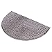 Produktbild Luxus Shaggy Badematte, rutschfeste Gummi Chenille weiches Wasser absorbierend Dick Shaggy Fußmatten, Halbkreis Teppich, große Outdoor Indoor Türmatte Küchenmatte Haustier Hund Mat (Grau , 40*60CM )