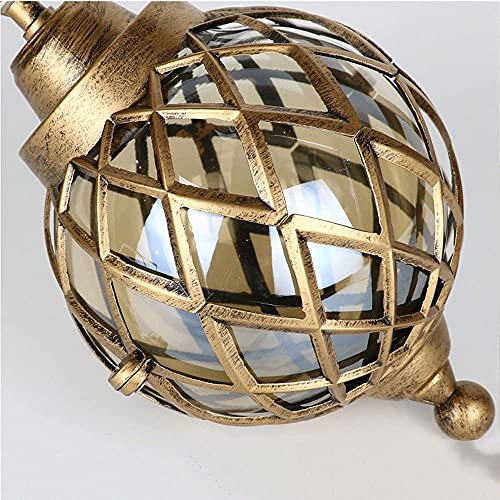 Lampe extérieure suspendue E27 avec globe de verre anti-intempéries noir - 4