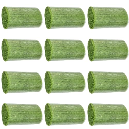Image of Yglnden 12 Rolls Latch Hook Kit Colorful Yarn Bundles Cut Rug DIY Latch Hook Yarn for Handmake Craft Sewing Knitting for Adults (Green #31)