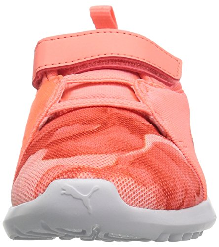 PUMA Baby Carson 2 Hook and Loop Sneaker, Nrgy Peach-Poppy Red, 9 M US Toddler2