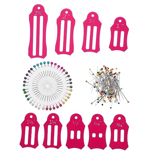 SEWACC Sewing Supplies Quilt Binding Tool Pin Kit Fabric Tape Folding Tool for Quilting DIY Crafts