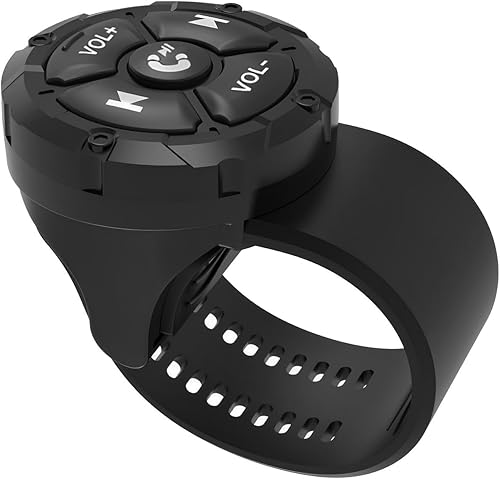 Jaesien Botón remoto inalámbrico Bluetooth multimedia, controlador de teléfono impermeable para conducir, ciclismo, botón de control de música del