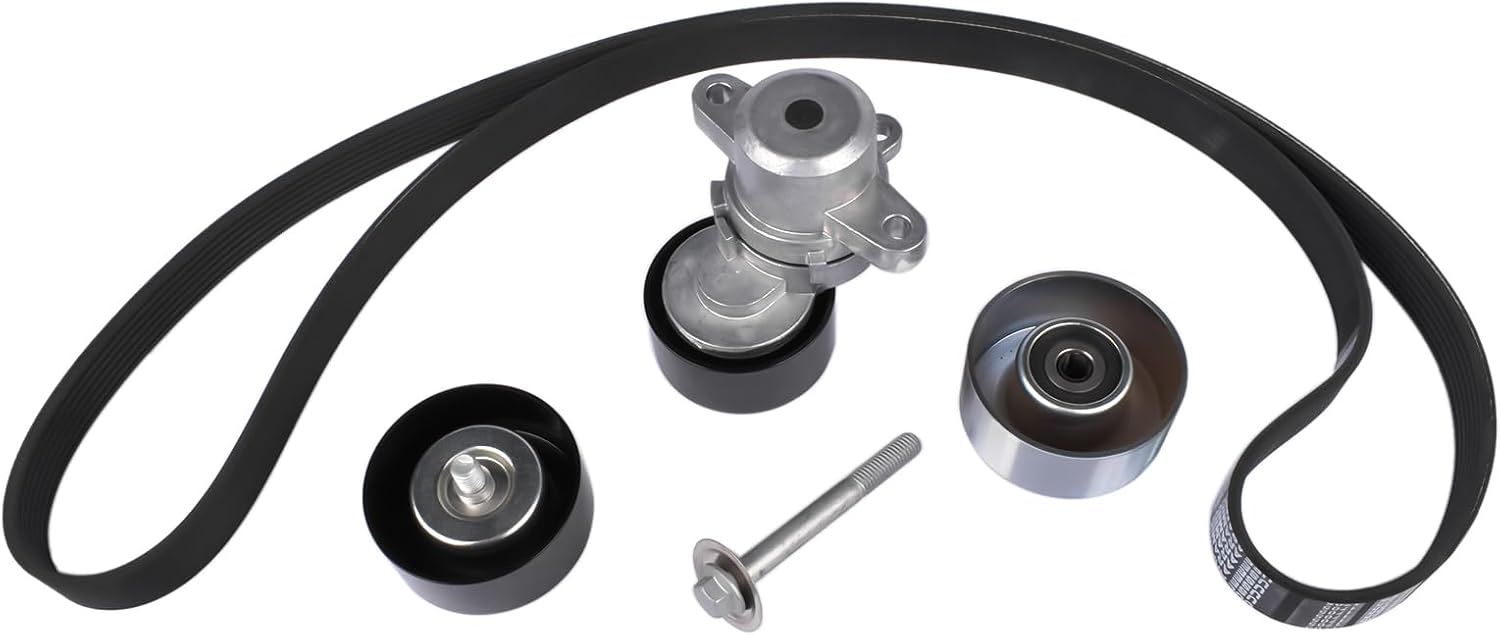 Drive Belt Tensioner & Pulley Kit Replacement for Nissan Maxima Murano 2009-2014 Altima 2007-2012 3.5L 11925-JA100 11720-JA10B 11955-JA10C