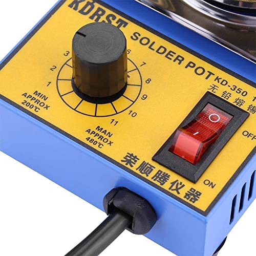 Image of Solder Pot Soldering Desoldering Bath - Titanium Plate 220V 300W 200-480C Electric Soldering Irons (3 Inch Pot)
