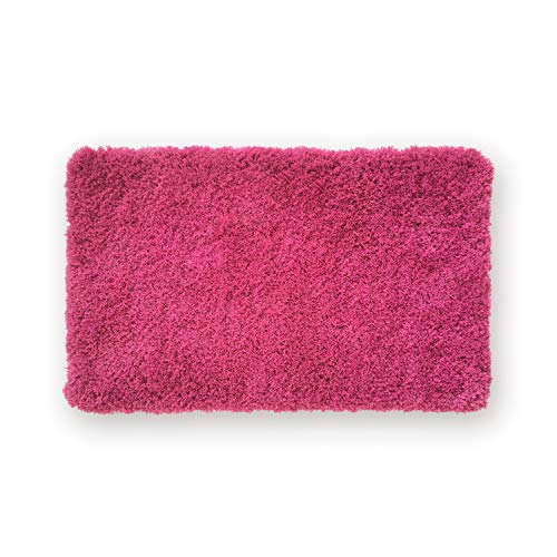 WohnDirect u0096 Alfombrilla de baño individual para juego combinable u0095 Alfombrilla de ducha u0095 Antideslizante y lavable u0095 Alfombra de baño, alfombra de baño rosa u0095 60 x 100 cm