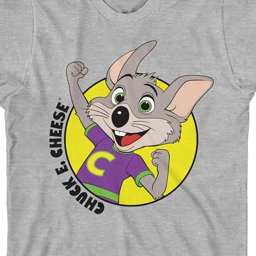 Chuck E. Cheese Happy Chuck Crew Neck Short Sleeve Athletic Heather Boy's T-Shirt2