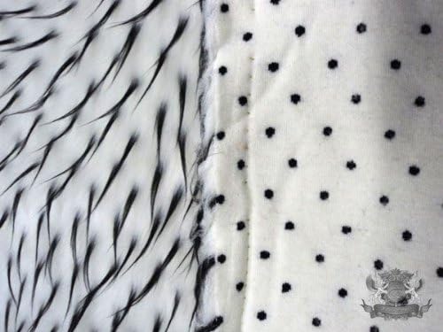 Miniatura 2 de 2 tonos Spike FauxFake Fur Blanco Negro Tela