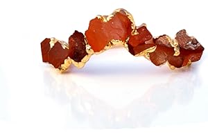 Electroplated Carnelian Ring: Uncut Healing Stone Promise Band