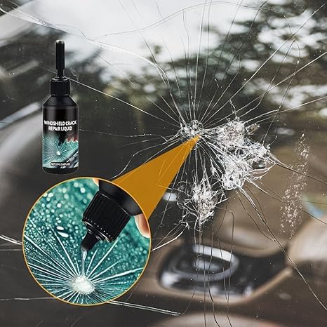 2026 New Windshield Crack Repair Kit, Universal Cracks Gone Glass Repair Kit, Premium Car Windshield Crack Repair Fluid, Glass Repair Liquid for Cracks, Glass Repair Fluid for Star Shaped Crack - 3