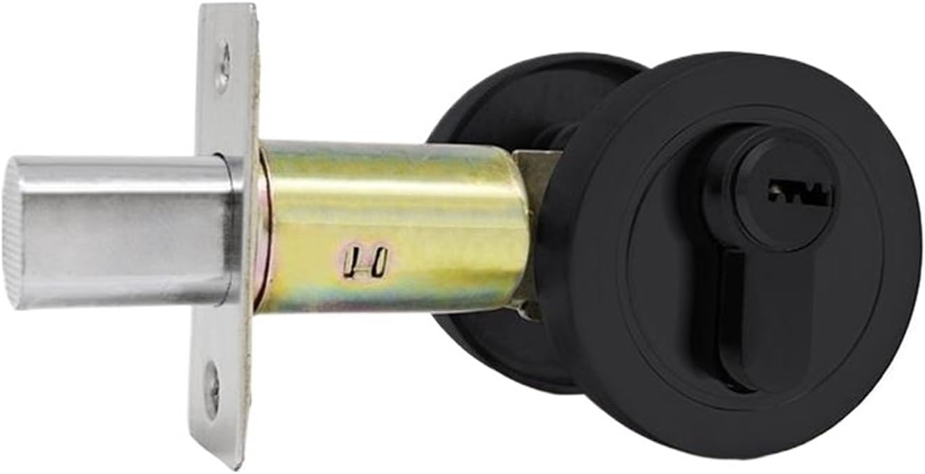 Zinc Alloy Dull Lock Double-Sided Invisible Door Lock Indoor Auxiliary Lock Wooden Door Secret Door Lock Channel Single-Sided Lock(Red Bronze)