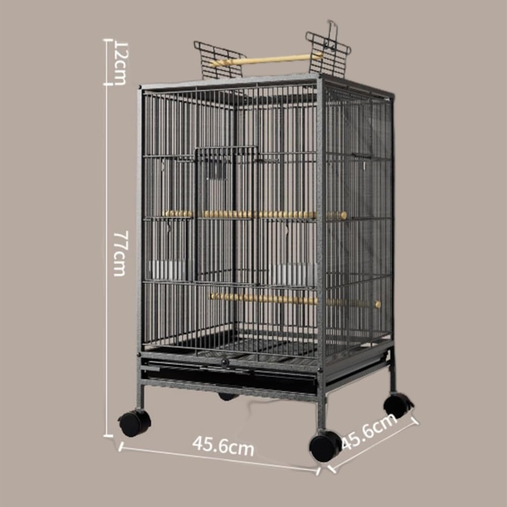 Amazon | 鳥かご 大型のインコケージ 大きな金属オウムバードケージ