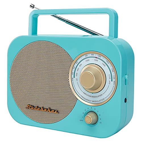 Studebaker Sb2000Tg Turquoise/Gold Retro Classic Portable Am/Fm Radio With Aux Input Limited Edition #TOP2