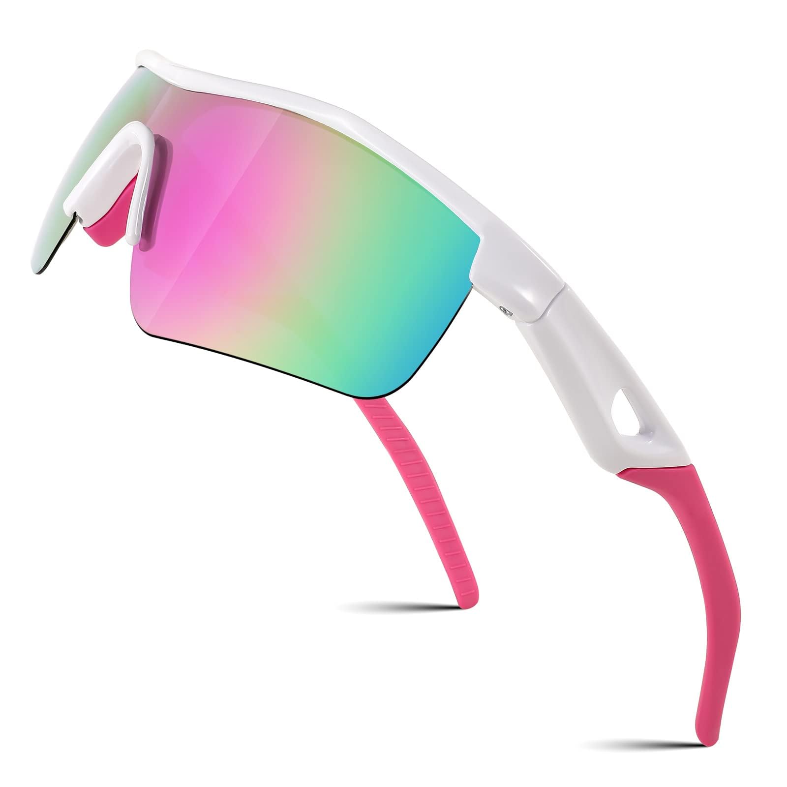 FEISEDY Sport Polarisées Lunettes de Soleil pour Enfants Protection UV400 Ultra Léger Flexible TR90 Cadre pour les Enfants Garçons et Filles de 7-12 ans B2454