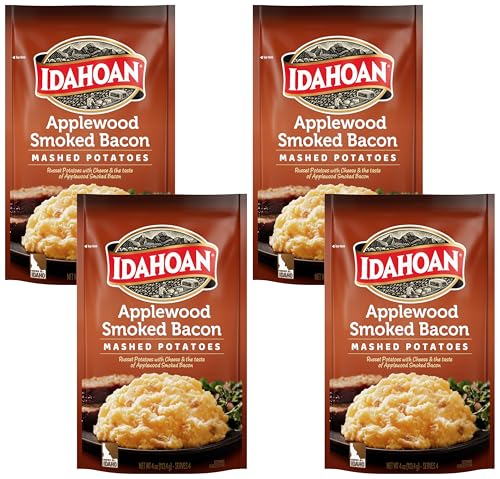 Image of Idahoan Mashed Potatoes, Applewood Smoked Bacon, 4 oz (Pack of 4)