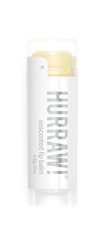 HURRAW! Bálsamo Labial Sem Fragrância, 4,8 g, Pacote com 1