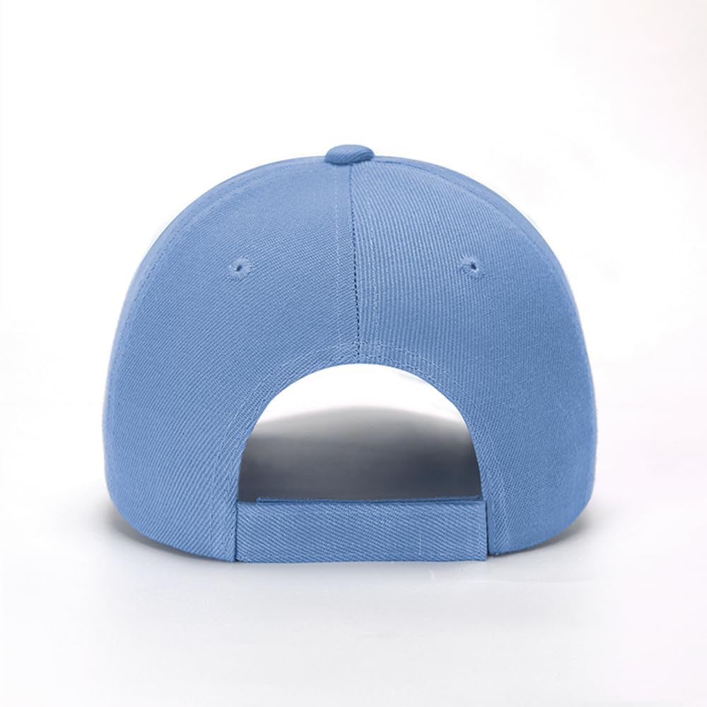 ZH Gorra de béisbol ajustable lisa, lote de 12 gorras unisex con diseño en blanco