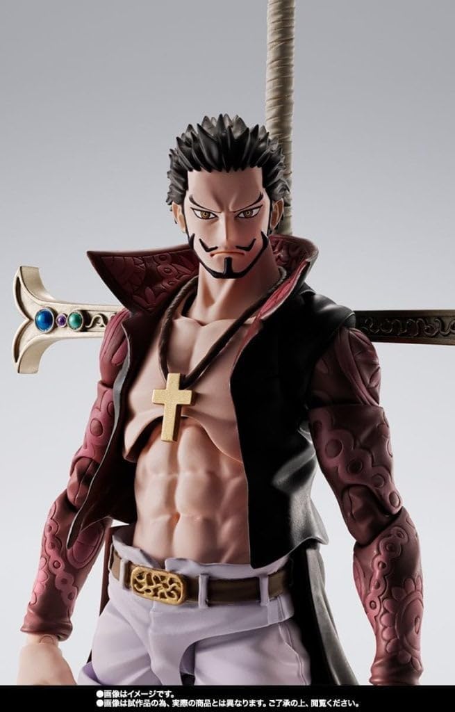 Tamashi Nations - One Piece - S.H. Figuarts Juracur Mihawk - Hawk Eye - PVC & ABS, Approx. 6.5 inches (165 mm) Painted Figure