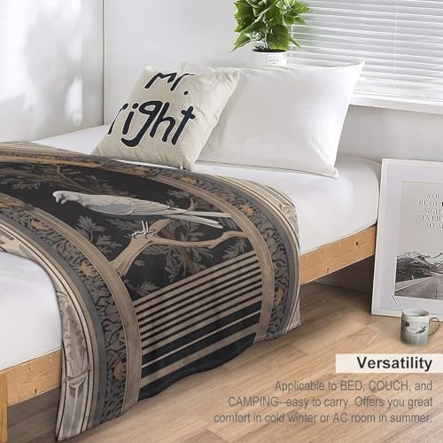 Couverture micro polaire oiseaux le cadeau idéal doux et réconfortant