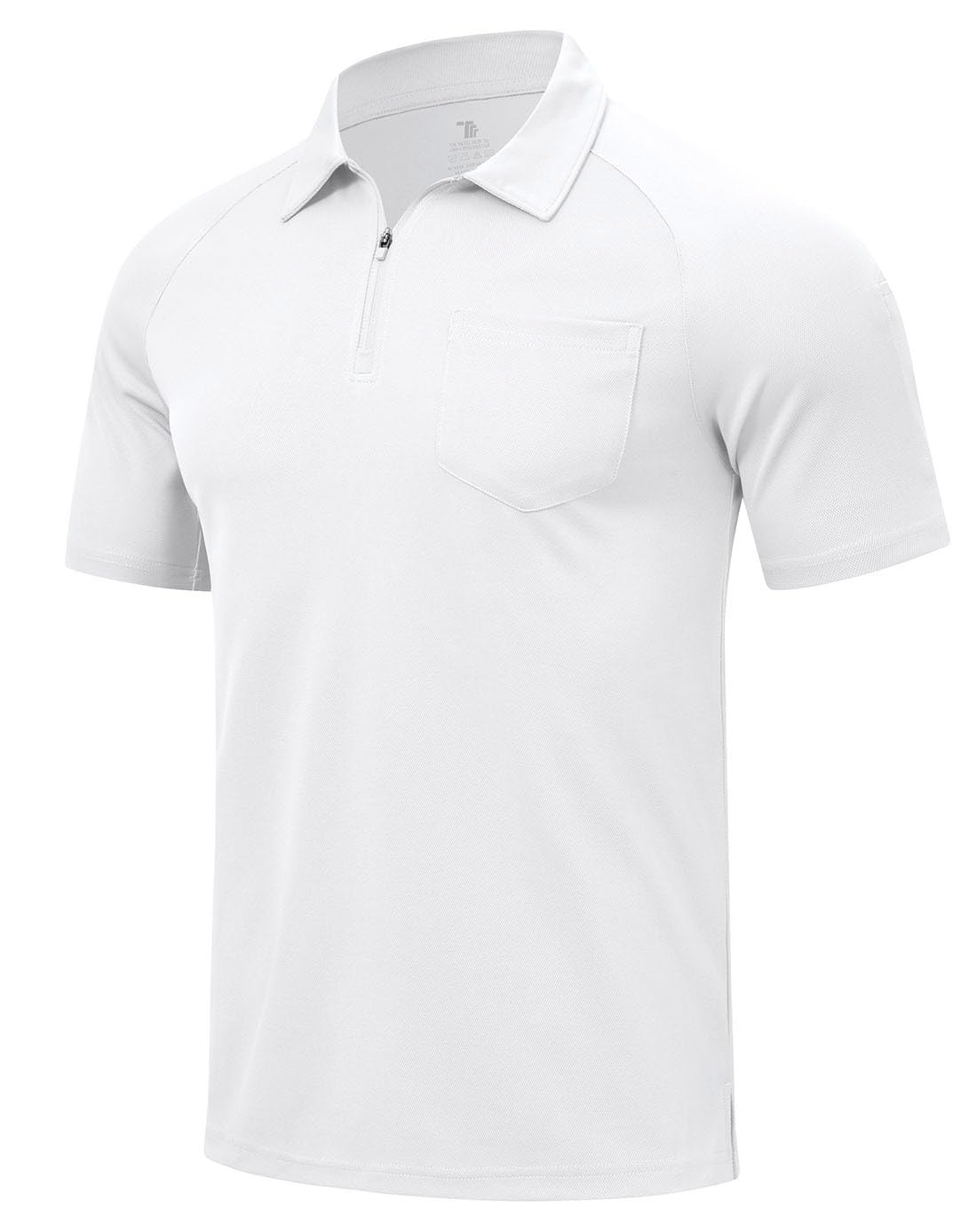 YSENTO Herren Poloshirt Kurzarm Atmungsaktiv Polohemd T Shirts 1/4 Zip Golf Polo Sommer Sport Shirts mit Brusttasche