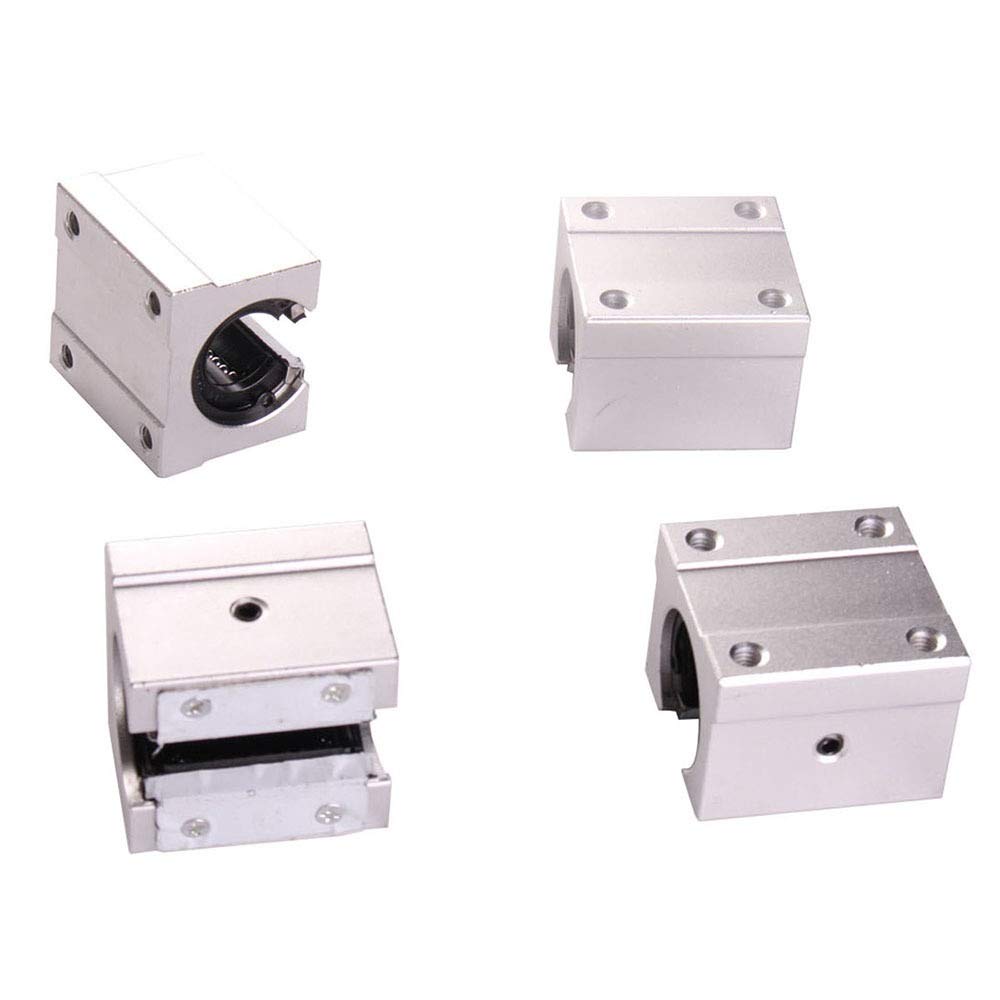 Bloc de roulement à Billes linéaire Professionnel SBR10UU SBR12UU SBR16UU SBR20UU SBR25UU, 4 pièces, Curseur 12 mm for routeur CNC, Rail Guidage SBR(SBR16UU)