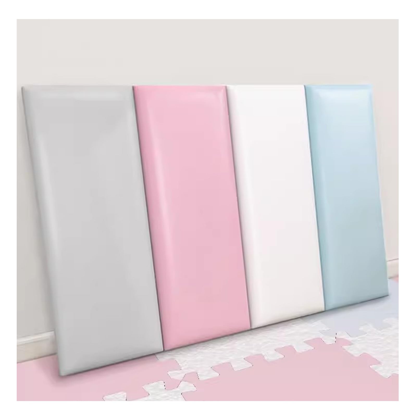 Autocollants muraux anti-collision lit lot de 4 têtes de lit matelassées 120x60 cm