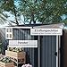 Outsunny Metall Gerätehaus 2,7m² 128x231x181cm Geräteschuppen mit Pultdach Fenster Abschließbarer Tür wetterfest Gartenhaus Outdoor Garten Schuppen für Hinterhof Außenbereich Dunkelgrau