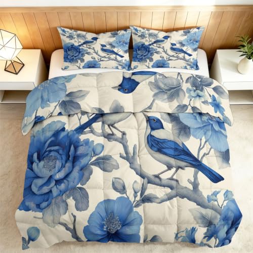 Duvet de algodón reversible con estampado botánico exclusivo de 150x200cm y fundas 2