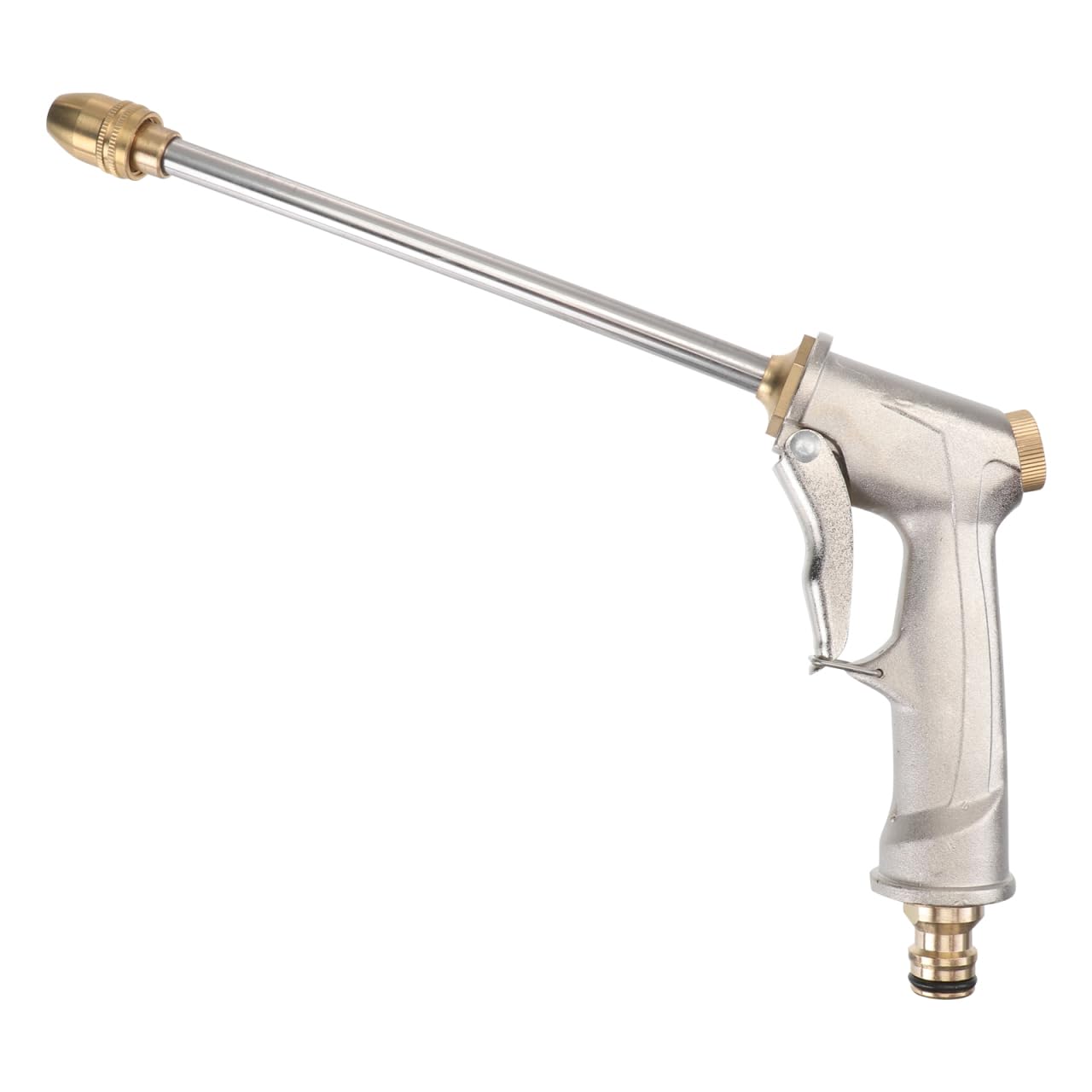 UKCOCO Long Handle Garden Hose Nozzle Multi Purpose Spray Nozzle with Front Trigger Adjustable Mist to Spray for Car Wash Lawn Watering Flower Care Outdoor Cleaning 10.62 X 5.51 X 0.98 in