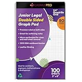 CADMUSPRO Graph Paper Pad 5x8 Inches, 1/4 Inch Quad Ruled 4x4 Grid, 80 GSM Thick Writing Pad, 100 Sheets Graph Notebook for Math, Engineering, Drafting, Architecture, School & Office Supplies