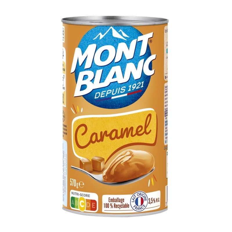 MONT BLANC - Crème Dessert Caramel - Onctuosité gourmande - Format généreux 570G - Lot De 4