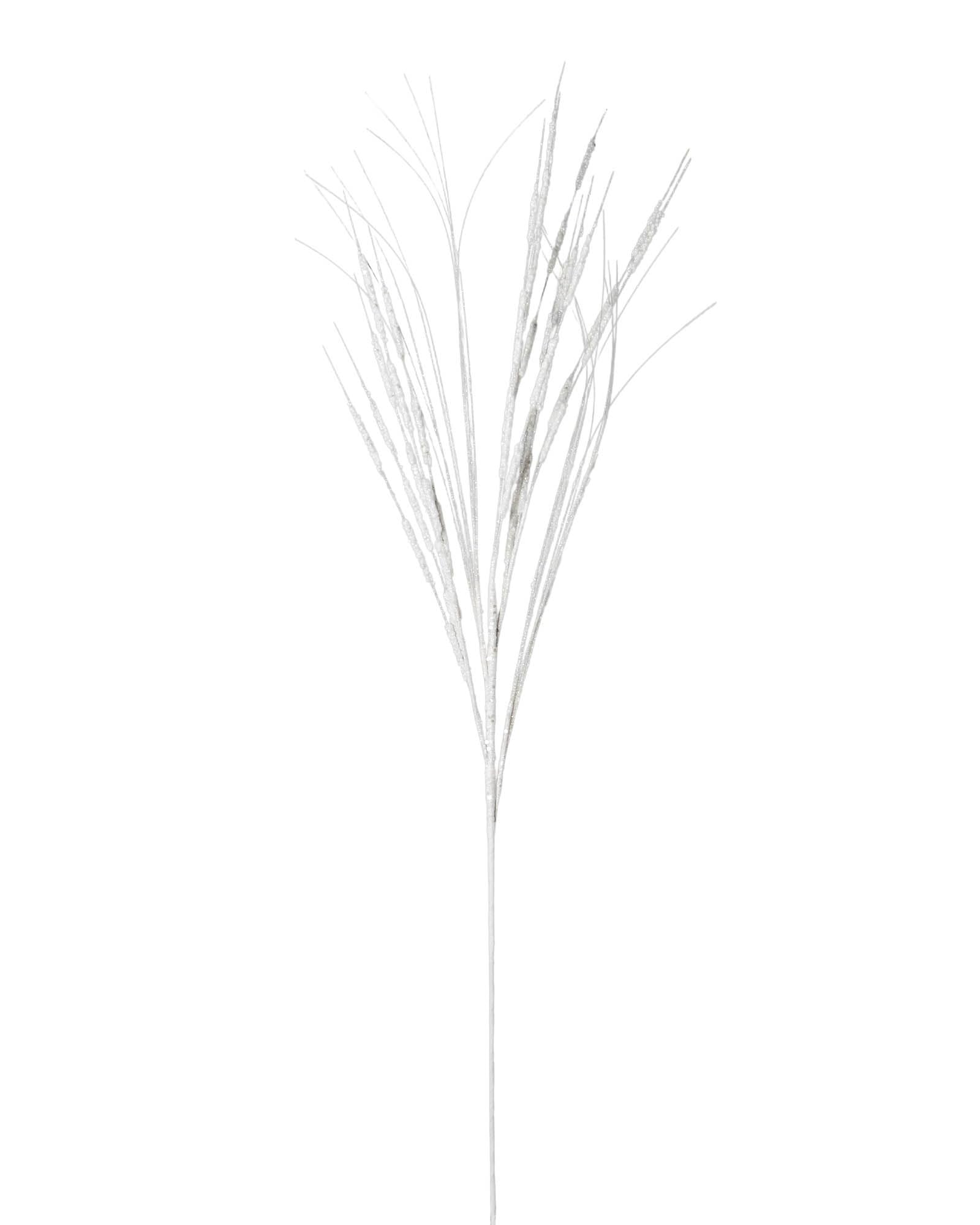 White Glitter Wispy Christmas Spray – 100 cm Decorative Stem for Wreaths & Garlands