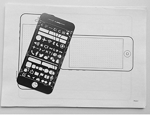 iOS UI UX Drawing Template,Amupper Metal Stencils for iPhone Interactive Design