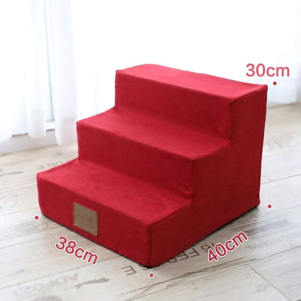 gradini di accesso 3 rampa for gatti scala arrampicata cuscino for animali domestici cane scale attività for divano letto antiscivolo colori 38X40X30cm(2pack)