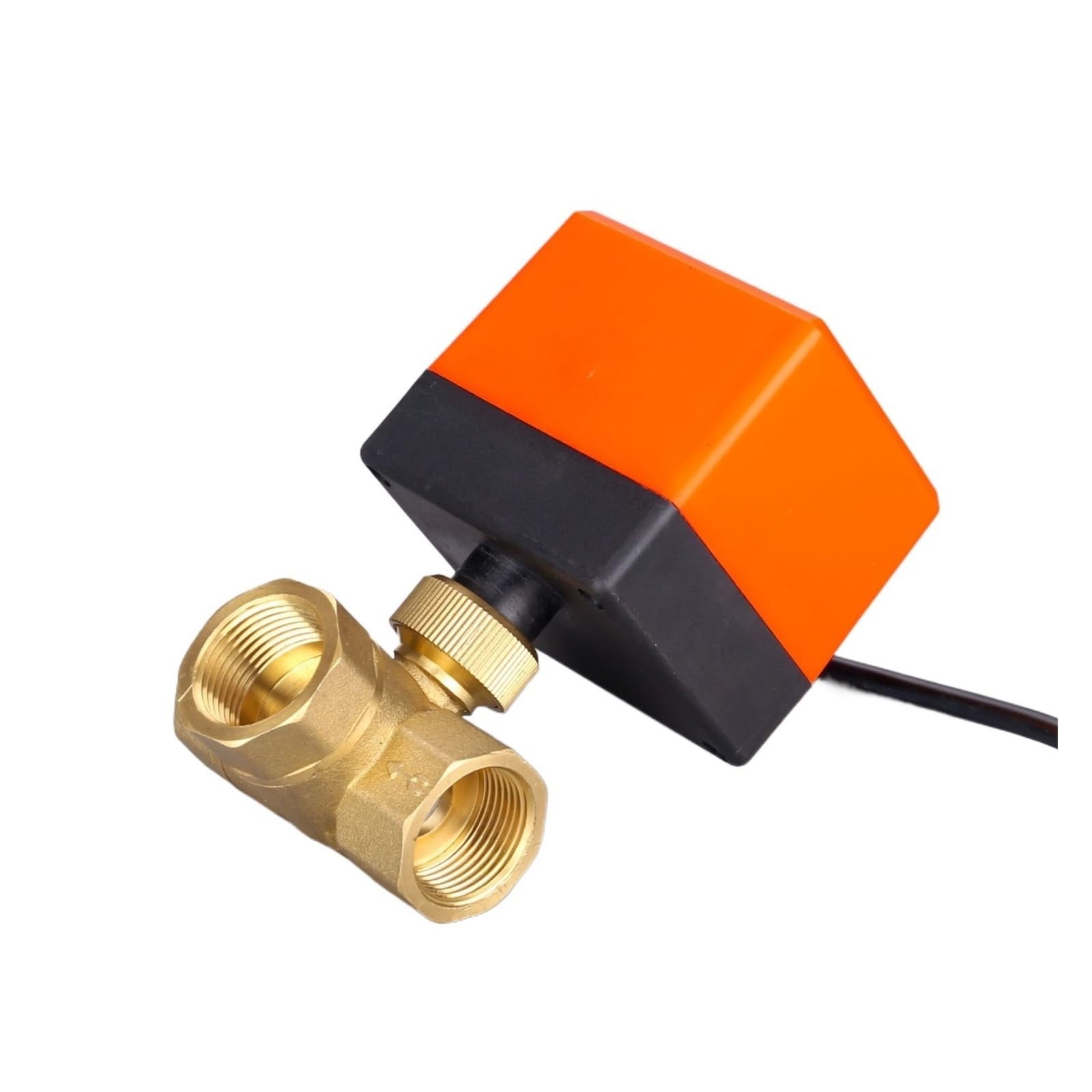 Vanne à Boisseau sphérique motorisée à 3 Voies, DN15 DN20 DN25 DN40, 220V 12V 24V 3 Fils 2 Commandes vanne à Boisseau sphérique électrique en Laiton (Size : DN20, Color : 220VAC)