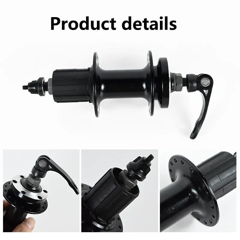 Image of FASTPED Alloy 36 Holes Cassette Front and Rear hub with Quick Releases (36 Holes) 1 Front hub, 1 Rear hub and 2 skewers. with 36 Hole drillings Suitable for Most Mountain Bike, Road Bike Mechanical