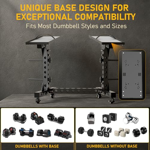 Image of Eisenlink Adjustable Dumbbell Rack & Weight Rack, Holds 440 lbs, Space Saving Design for Home Gym Organization