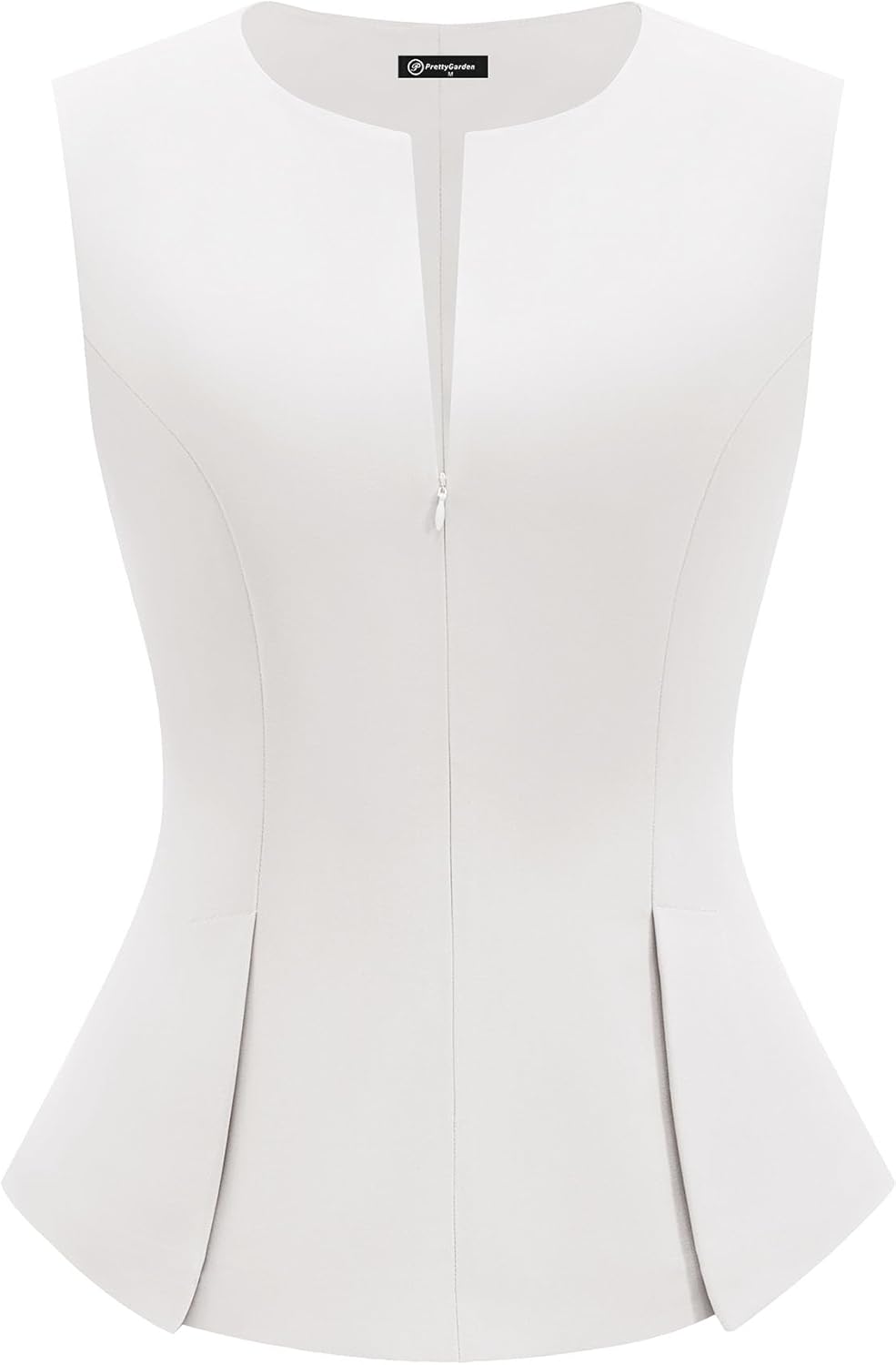 PRETTYGARDEN Women's 2026 Summer Vest Tops Business Casual Going Out Outfits Sleeveless Zip Up Dressy Tank Top Suit Waistcoat