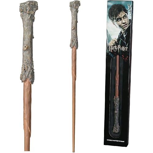 The Noble Collection - Harry Potter Wand in A Standard Windowed Box - 14in (35.5cm) Wizarding World Wand - Harry Potter Film Set Movie Props Wands