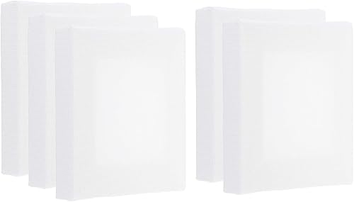 PATIKIL Lienzos de pintura para pintura, paquete de 5 paneles cuadrados de madera de 6 x 6 pulgadas, paneles de arte en blanco estirados para