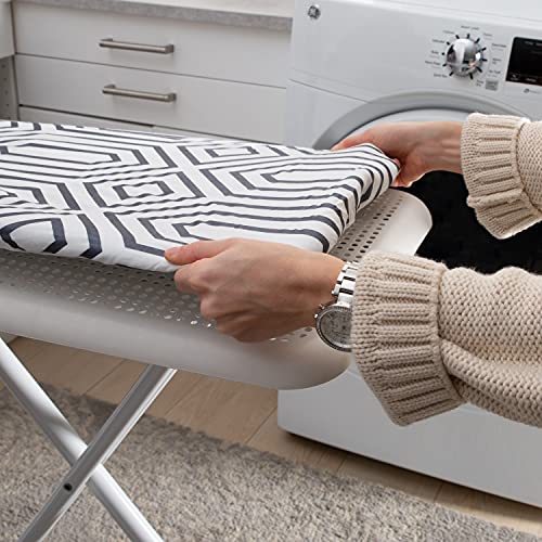 Simplify Ironing Board Cover | Scorch Resistant | Cotton | Thick Padding | Stretch Elastic Fit | Hook and Loop Fasteners | Cover ONLY | Graphite - Thumbnail 6