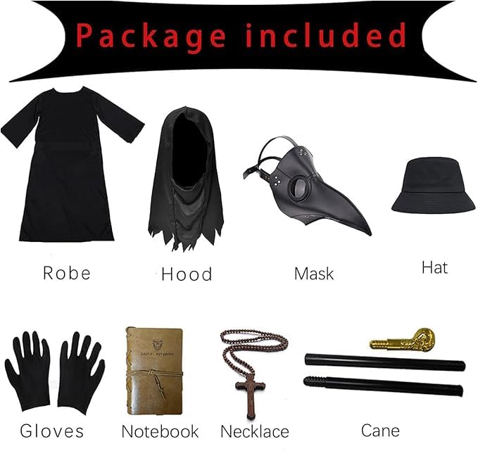 Costume da pestdottore per bambini divertenti costumi di Halloween spaventosi per ragazzi