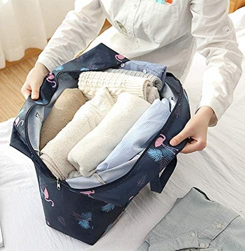 IBLUE 2 Pack Travel Foldable Duffel Bags Lightweight Gym Sports Luggage Tote With Shoe Bag, D1069 (NAVY STAR) 5 IBLUE 2 Pack Travel Foldable Duffel Bags Lightweight Gym Sports Luggage Tote With Shoe Bag, D1069 (NAVY STAR)