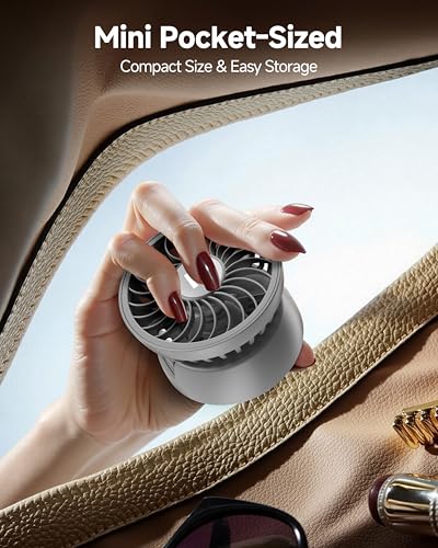 Ventiladores de mano ZEEHOO recargables con batería de 2000 mAh y tres velocidades USB-C 7