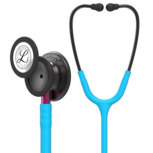 Miniatura 13 de 3M Littmann Classic III - Estetoscopio de monitoreo, 5803, más de 2 veces más fuerte, pesa menos, pieza torácica de acero inoxidable con acabado