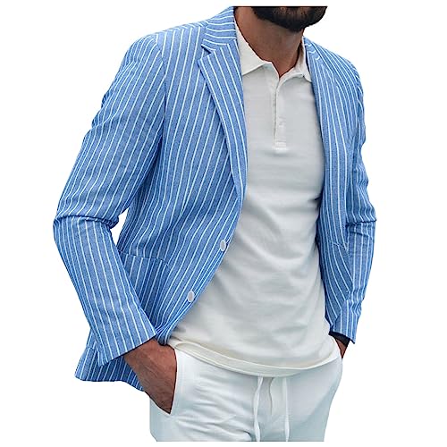Striped Blazers for Men's Peak Lapel Sports Coat Business Stripes Suit Jacket Banquet Celebration Fashion Sport Coat