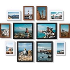 Black & Walnut Brown & White