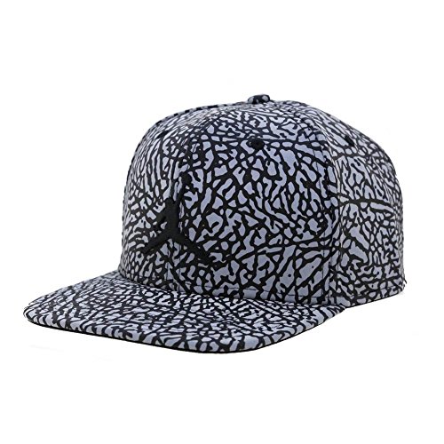 Nike Mens Air Jordan Reflective Elephant Print Snapback Hat Black 834892-010