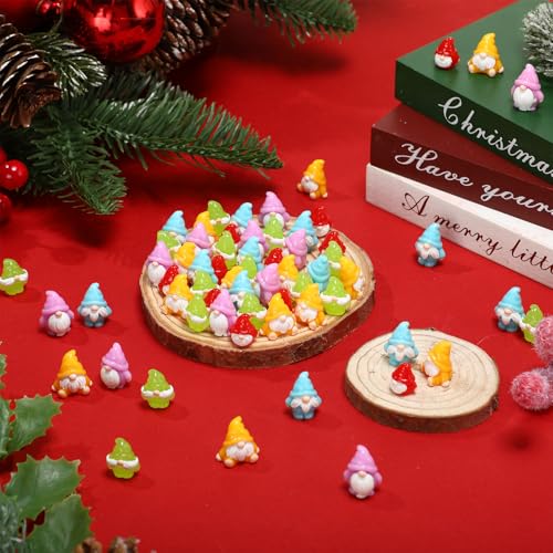100 Figuras Mini Gnomos en Resina para Decoración miniatura 2
