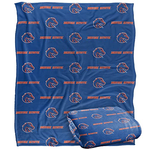 Boise State University Blanket, 50"x60" Logo Pattern, Silky Touch Super Soft Throw Blanket