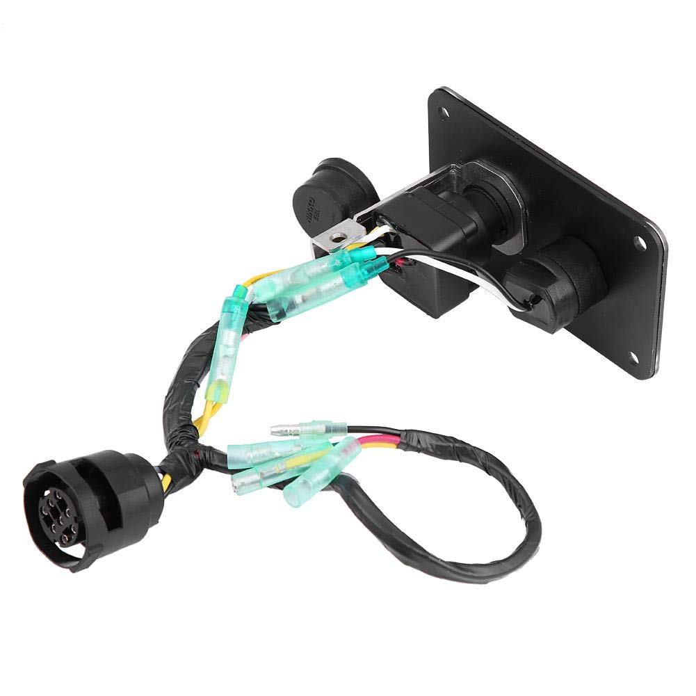 Panel de interruptor impermeable, universal 12V resistente al agua, conjunto llave única para barcos, embarcaciones y aplicaciones marinas